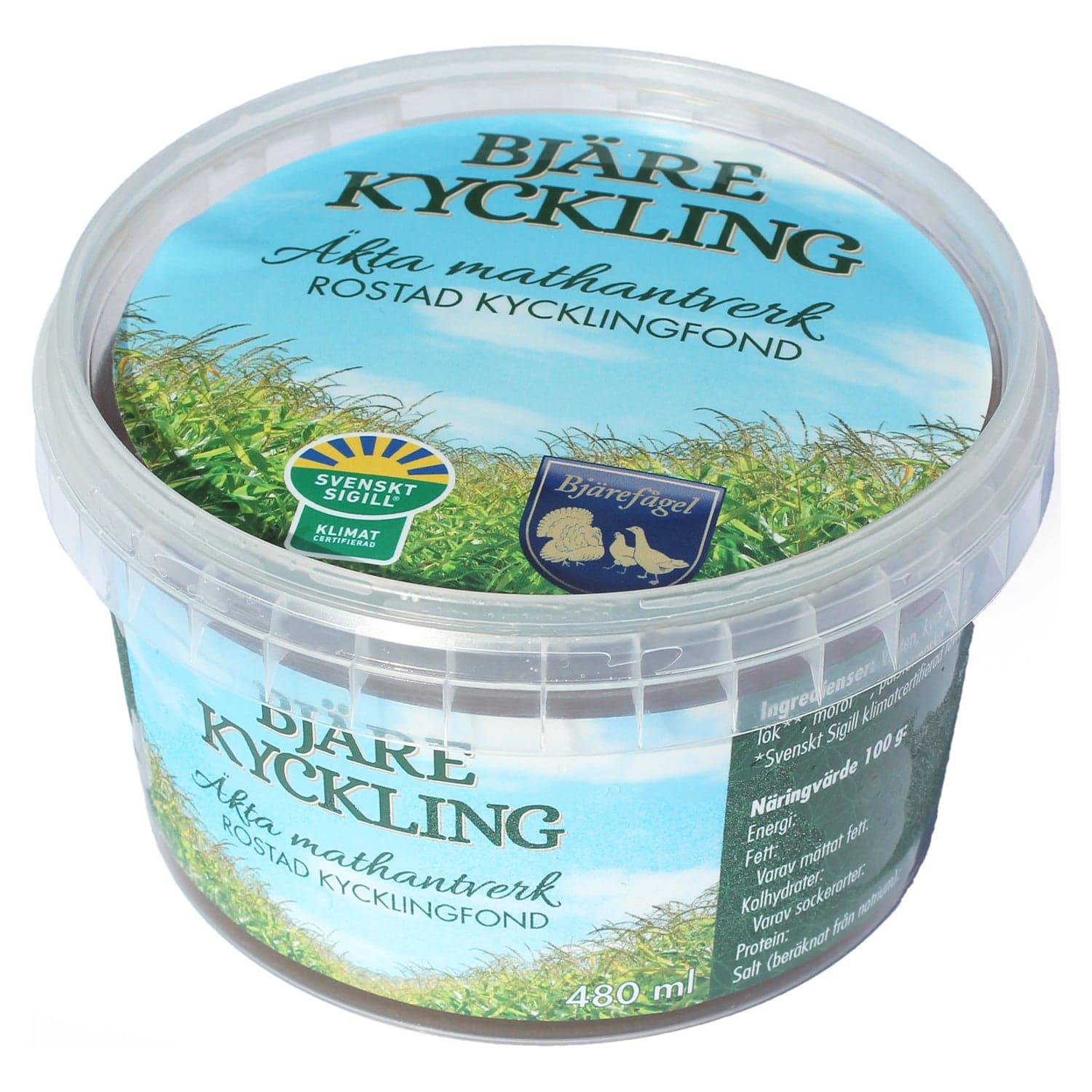 Färsk rostad kycklingfond av långsamt växande kyckling, 480ml